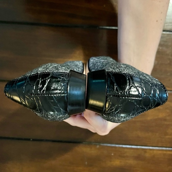 Talbots Tweed Croc-Trim Block Heel Loafers | Size 9B - Picture 5 of 8